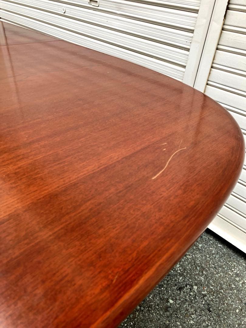 ミッドセンチュリーヴィンテージオーバルエクステンションテーブル