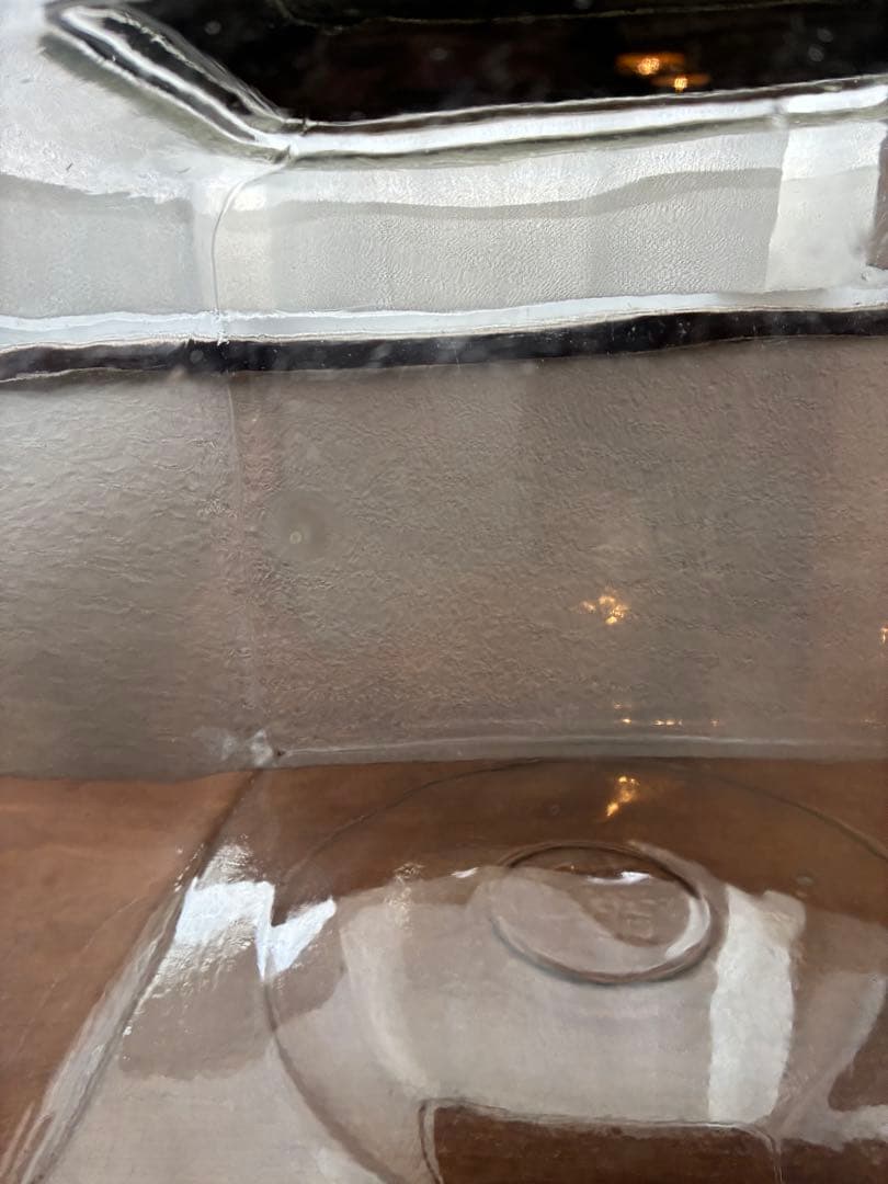 大正 特大 菓子瓶 ガラス瓶 気泡 ゆらゆらガラス 戦前 古道具