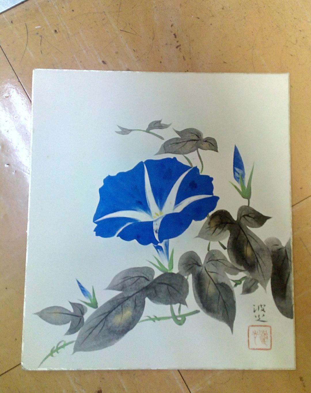 色紙絵5枚セット 骨董 美術品 絵 日本画 筆画 色紙絵 日本美術