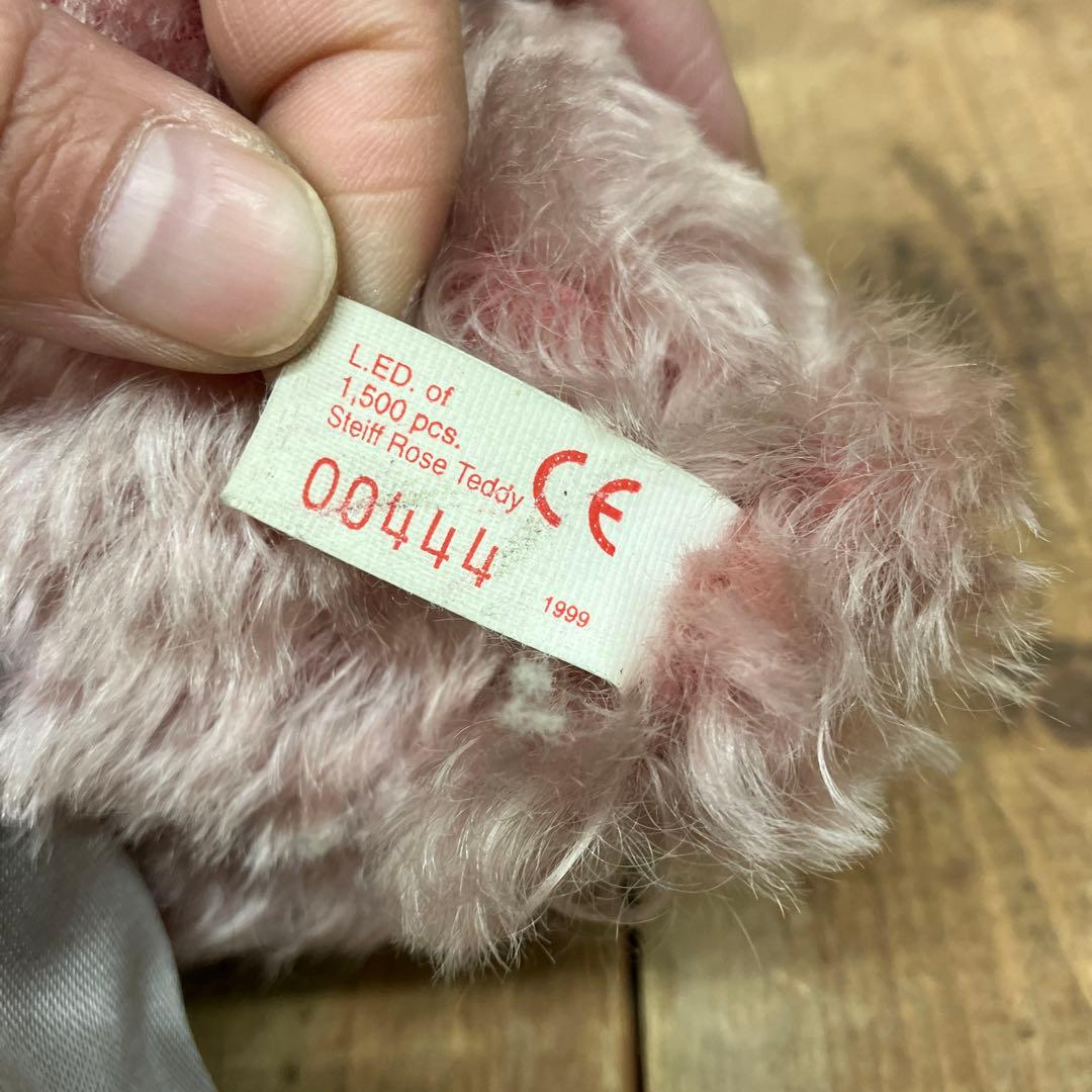 シュタイフ 年代物 1999年 ローズ テディベア 444/1500 ぬいぐるみ