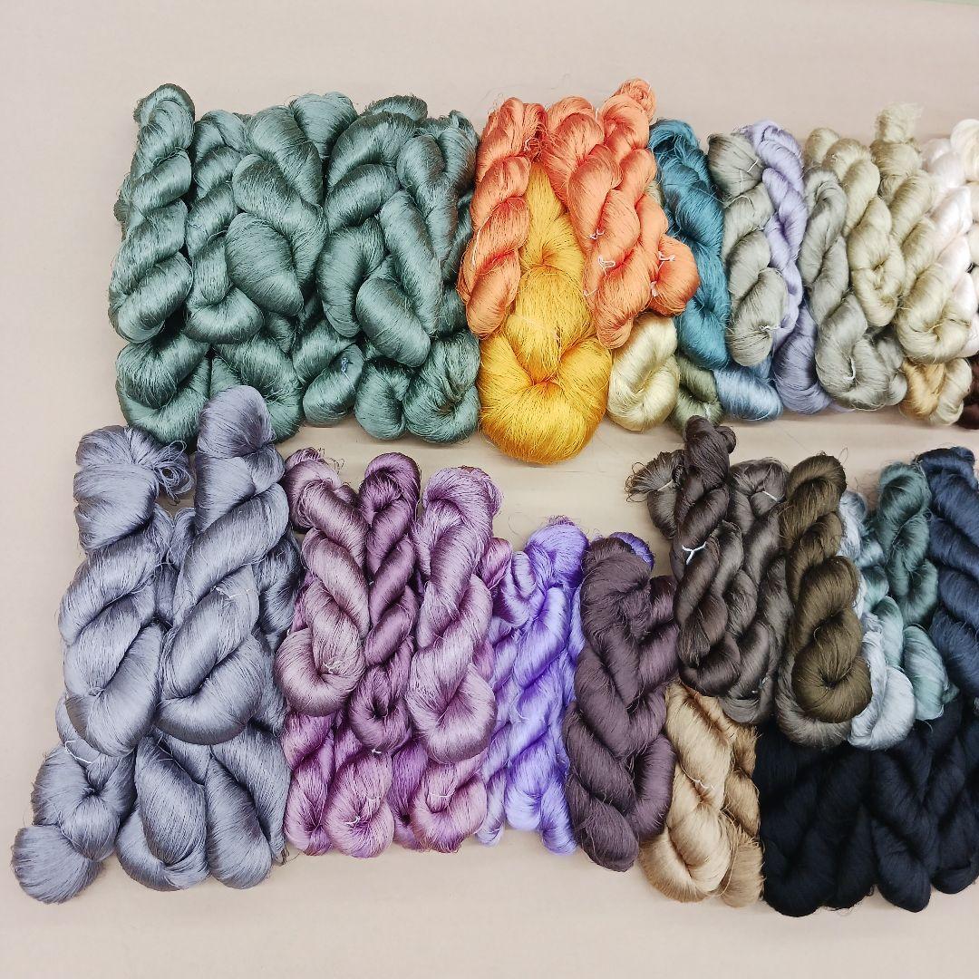 織物、組紐、刺繍、絹糸セット341