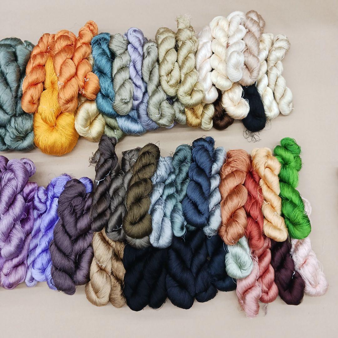 織物、組紐、刺繍、絹糸セット341