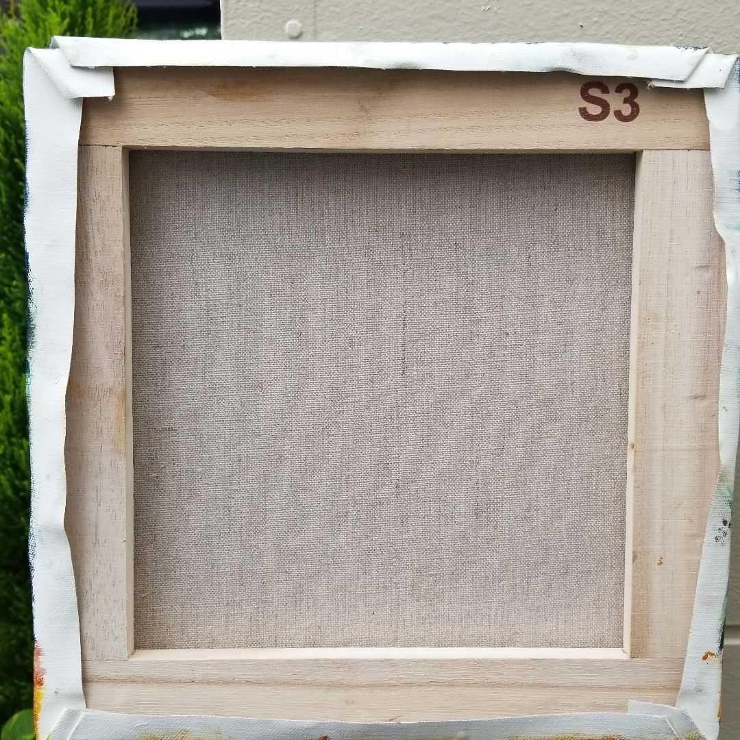 油絵 専用 窓からパパを見送る犬