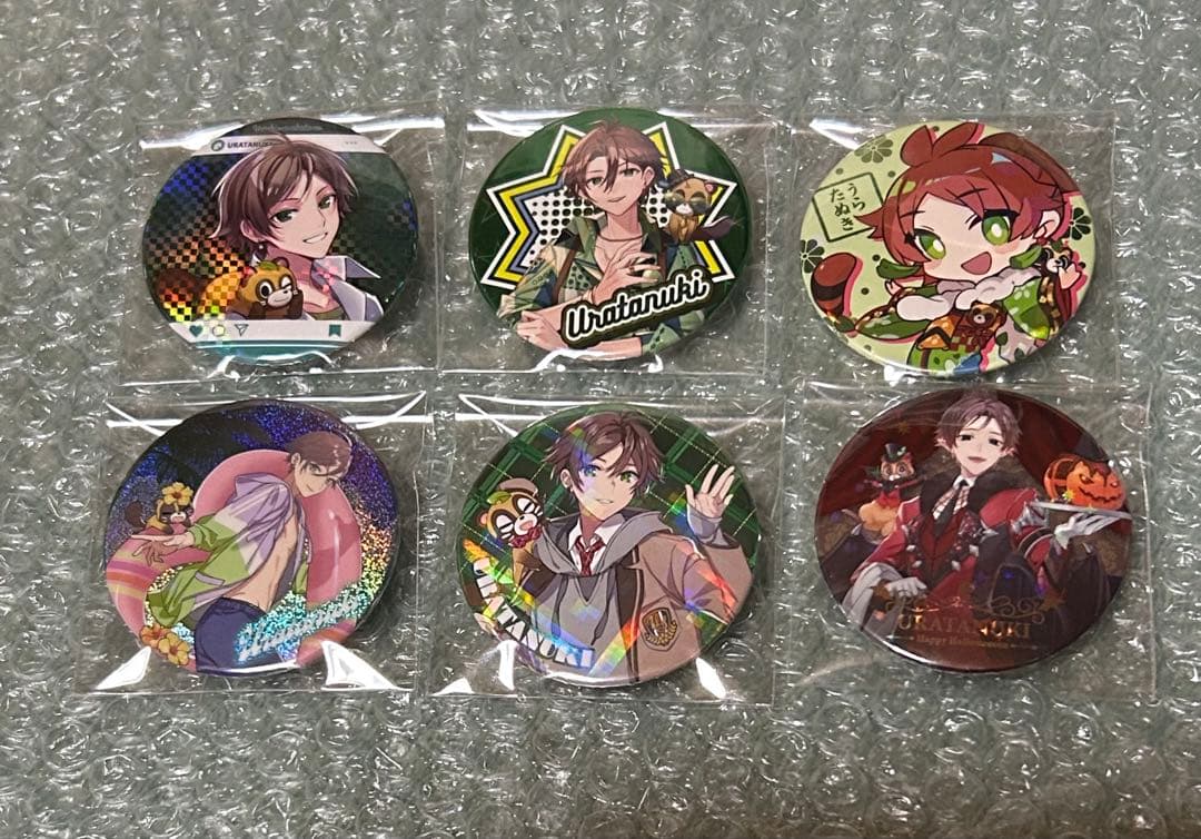 浦島坂田船 うらたぬき ホロ缶バッジ 6個セット - メルカリ