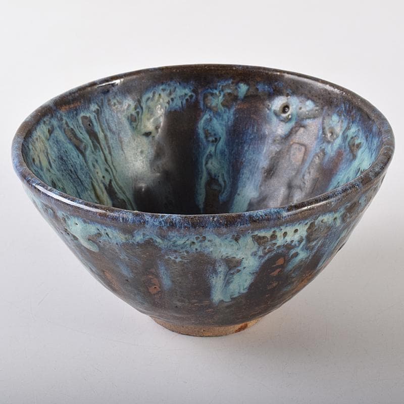 ☆ 板谷波山 青磁茶碗 趣ある一品です☆x589 銀座 真生堂 | 板谷