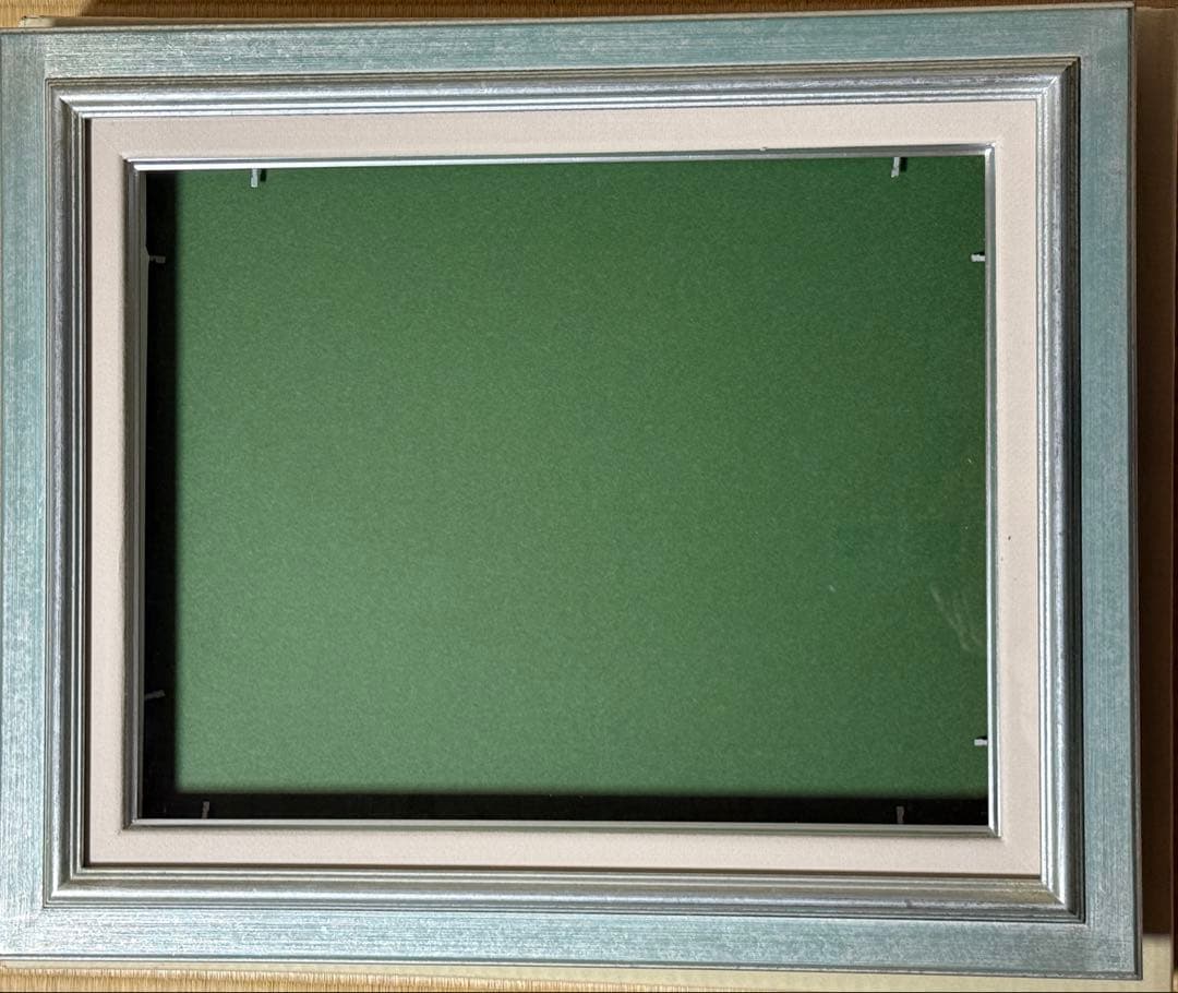 F6油彩額　同志舎　レインボー銀