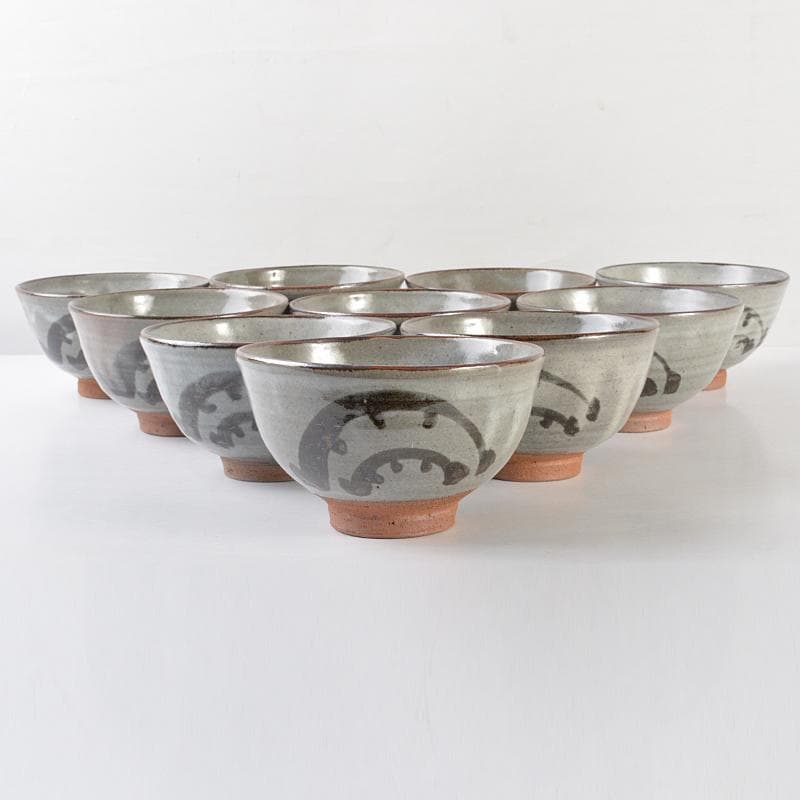 茶道具　菰山窯　宮田豊造　絵唐津　数茶碗　十客　共箱　M　R6406B