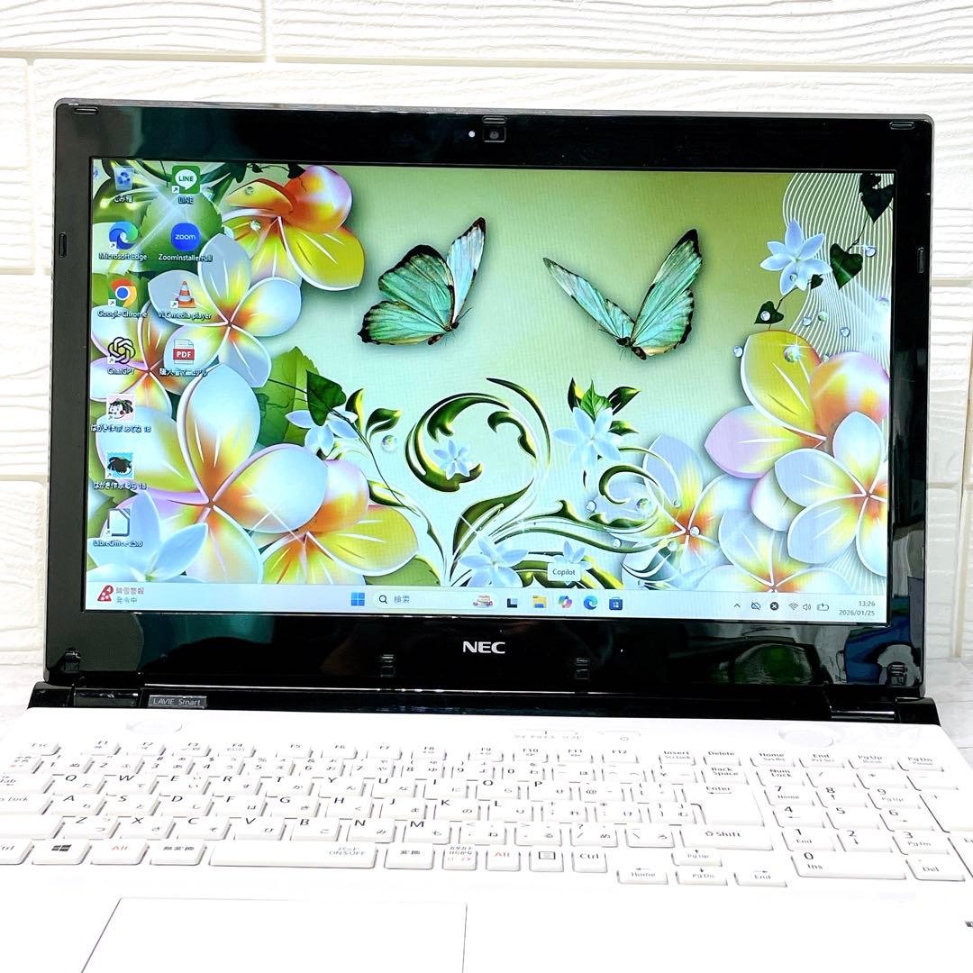 高速SSD✨Windows11 ノートパソコン✨オフィス カメラ DVD 白 - メルカリ