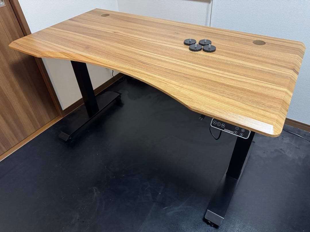 mstt【美品】FLEXISPOT E7セット 電動高さ調整木製デスク