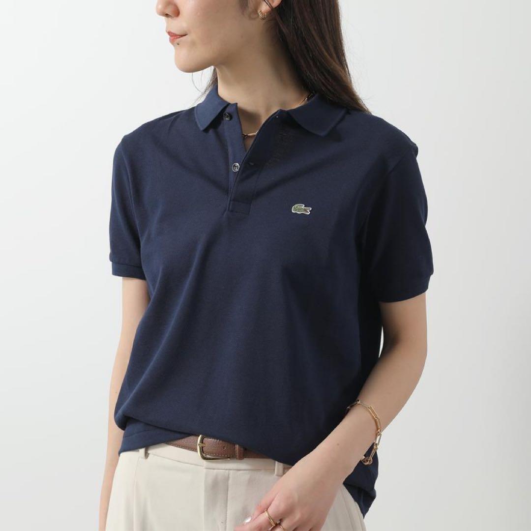 ★タグ付き新品★ LACOSTE ラコステ ポロシャツ ロゴ 半袖 鹿の子
