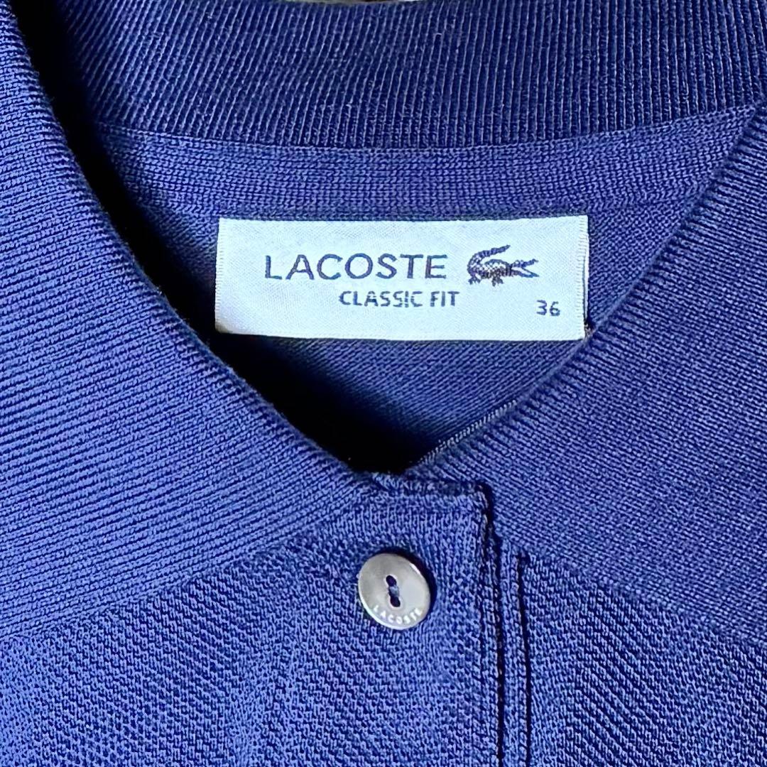 ★タグ付き新品★ LACOSTE ラコステ ポロシャツ ロゴ 半袖 鹿の子