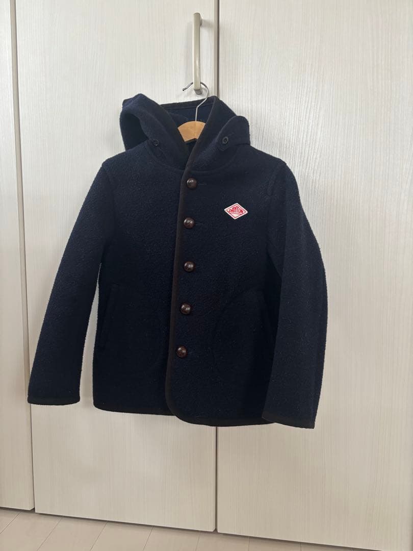ウールコート ネイビー 110 CELINE 美品ネイビー フード付きウール