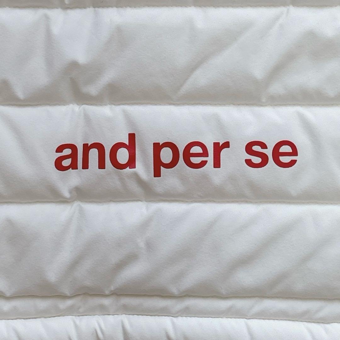 ✨未使用級✨and per se ホワイト 中綿 キルティングジャケット M