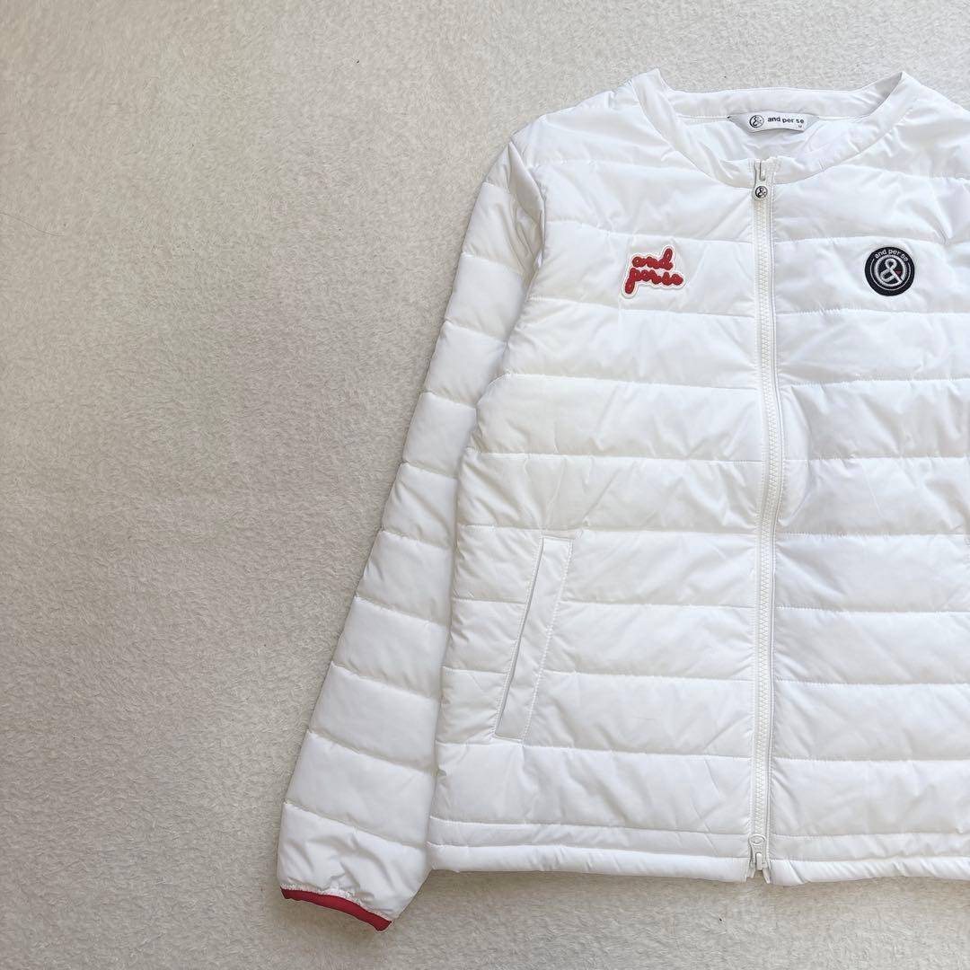✨未使用級✨and per se ホワイト 中綿 キルティングジャケット M
