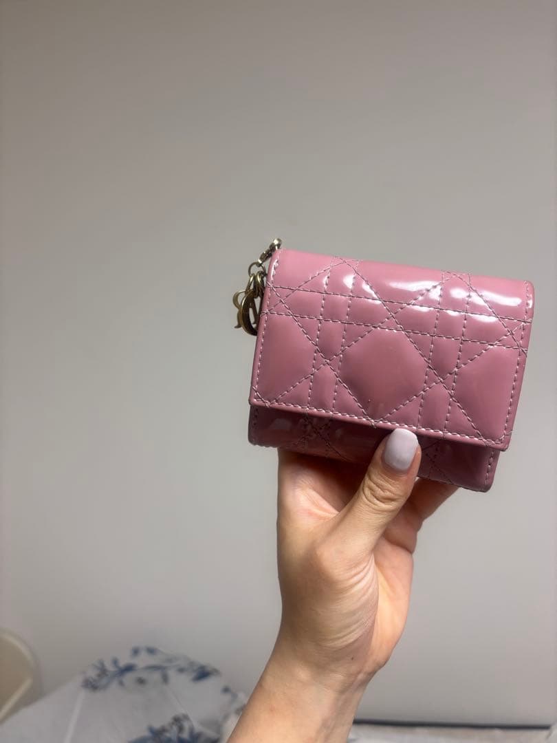 Dior ピンク エナメル ケース　ladydior