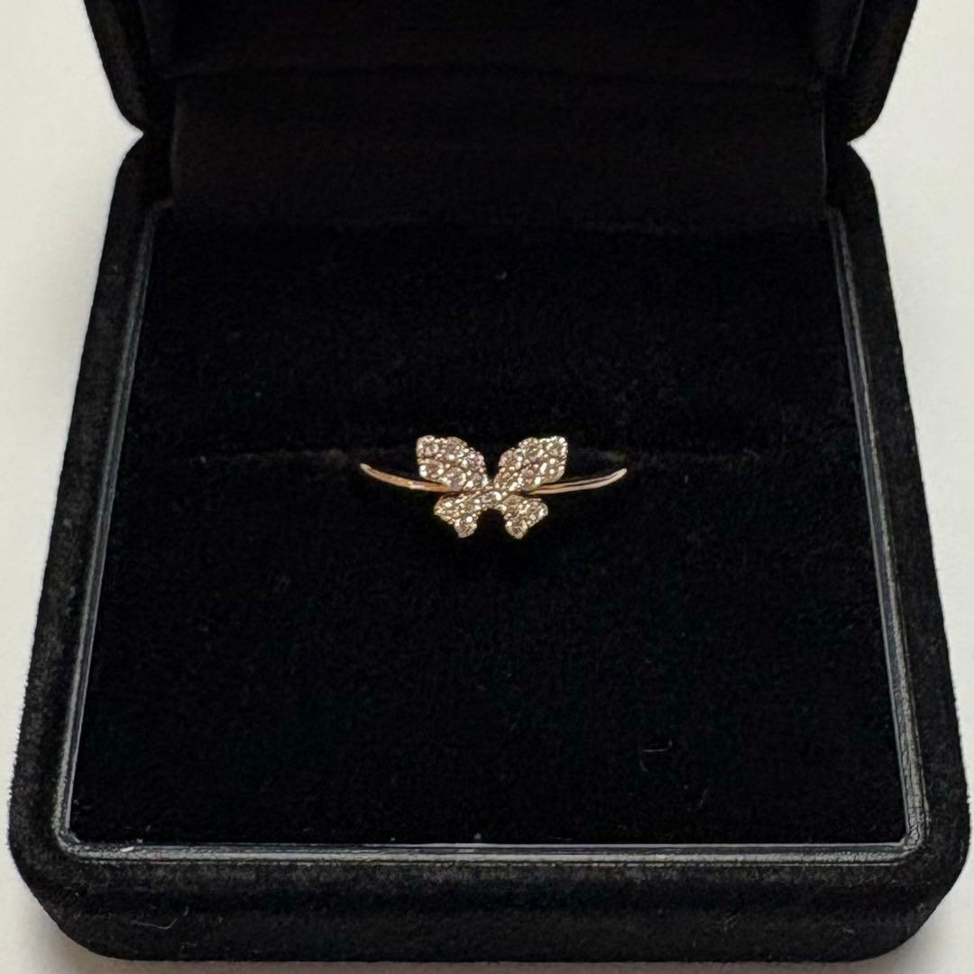 K10PG　ダイヤモンド　蝶々　リング　ピンクゴールド　リング