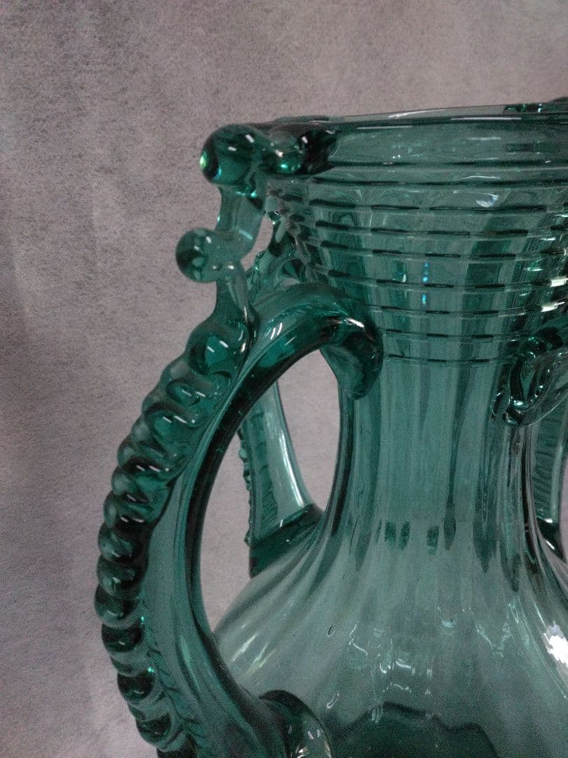 マヨルカガラス花瓶スペイン吹きガラス美術民藝工芸品アンティーク