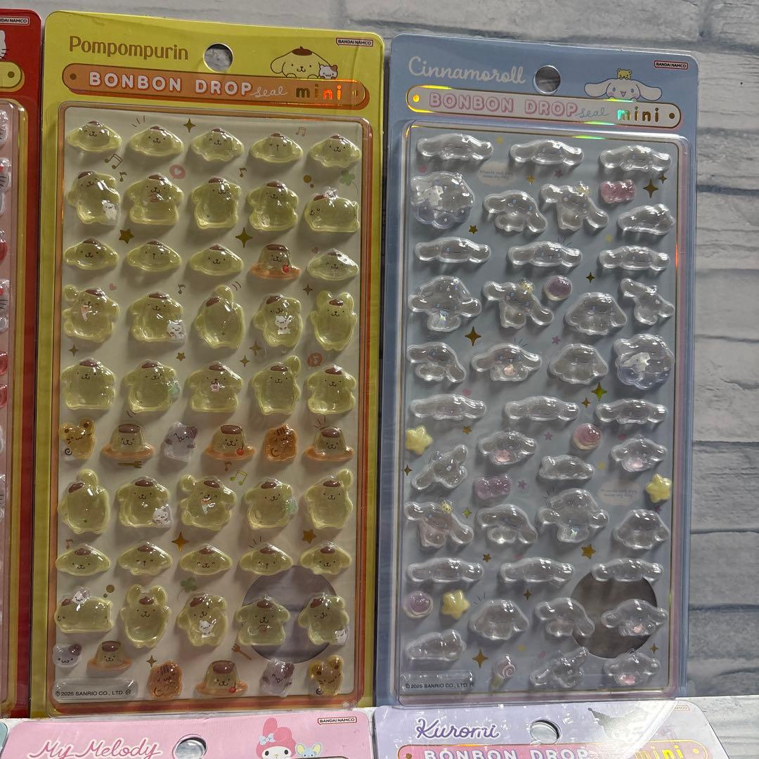 サンリオ　ミニボンボンドロップシール　正規品　8種セット
