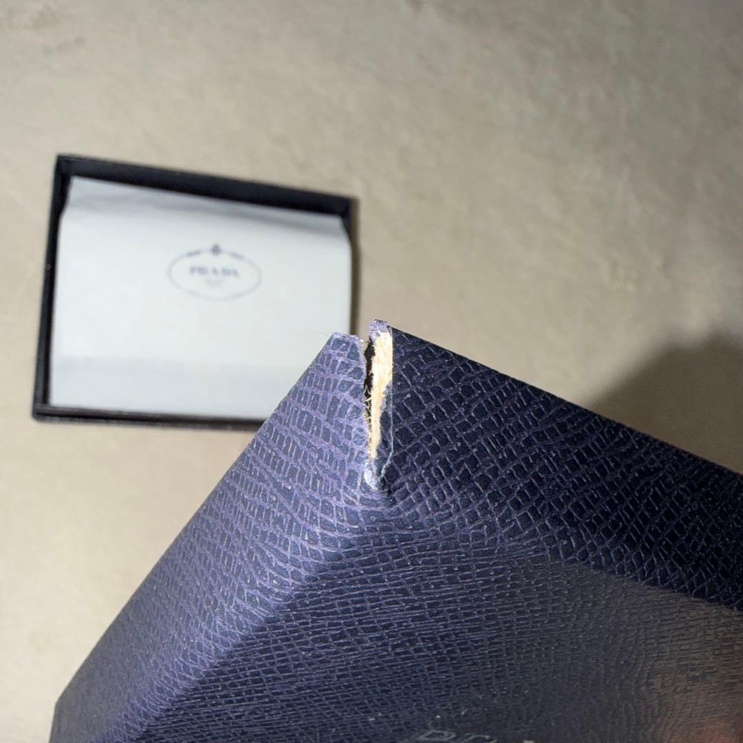 PRADA 二つ折り財布　ウォレット　グレー　ブルー　サフィアーノ
