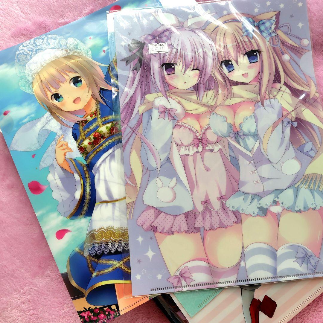 2556】300枚程度 美少女系 アニメ クリアファイル 大量 まとめ売り