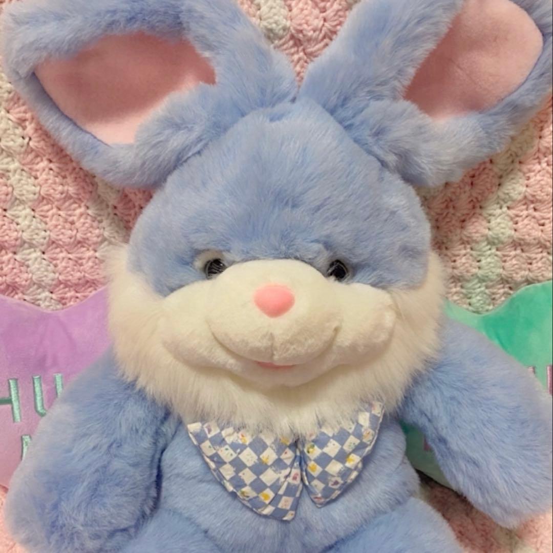 ヴィンテージ うさぎ ぬいぐるみ ブルー