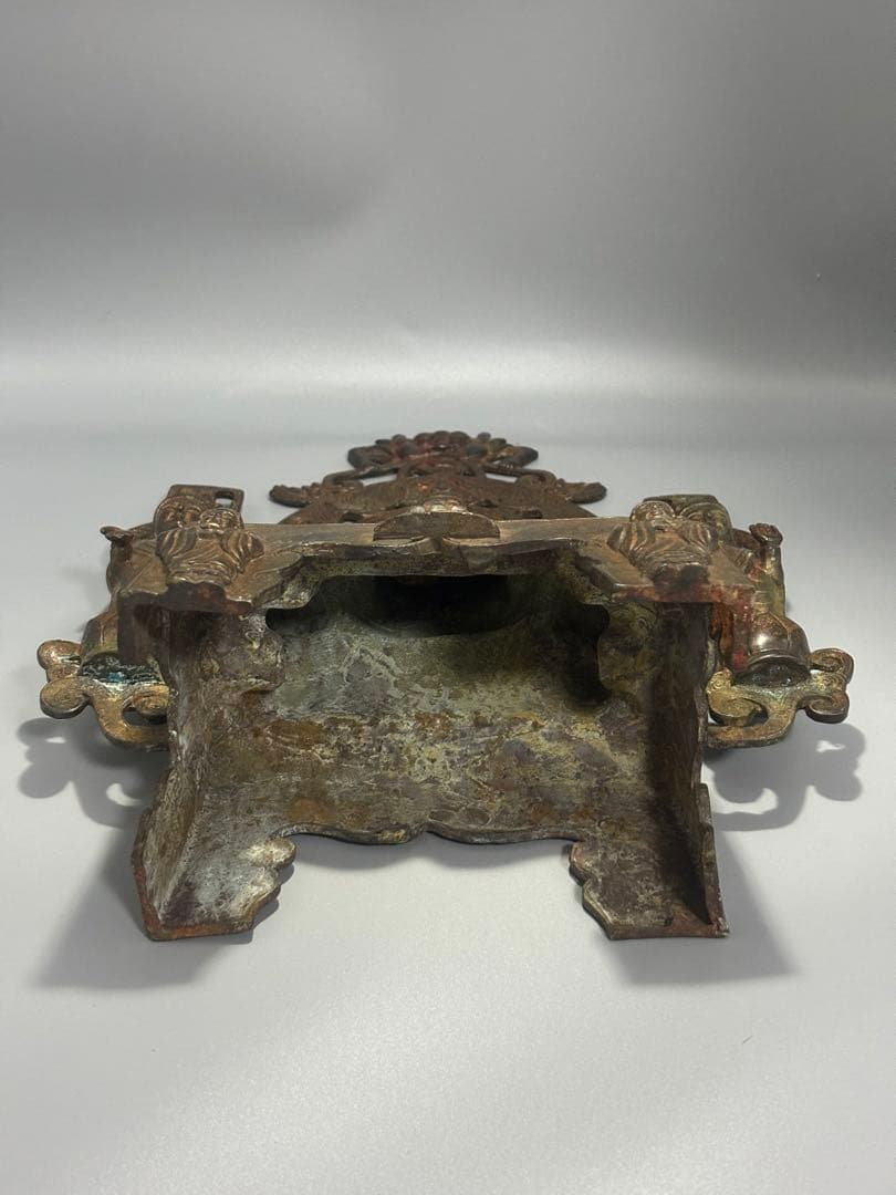 仏教古美術 純銅 文化遺産 文化財仏像伝承 中央に仏と菩薩像