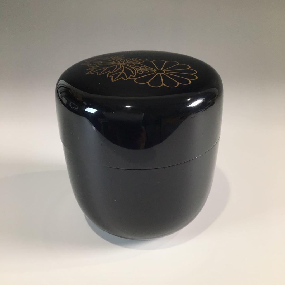 Ｐ３５９　棗　『八雲塗』『円後渓石作』『菊桐蒔絵』『大棗』　共箱　茶道具