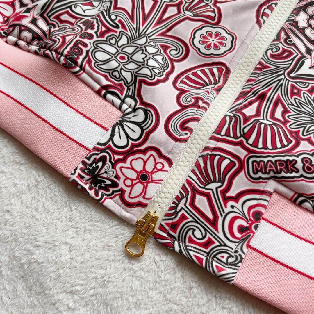 美品　マークアンドロナ　近年　セットアップ　ジャケット　スカート　花柄　ピンク