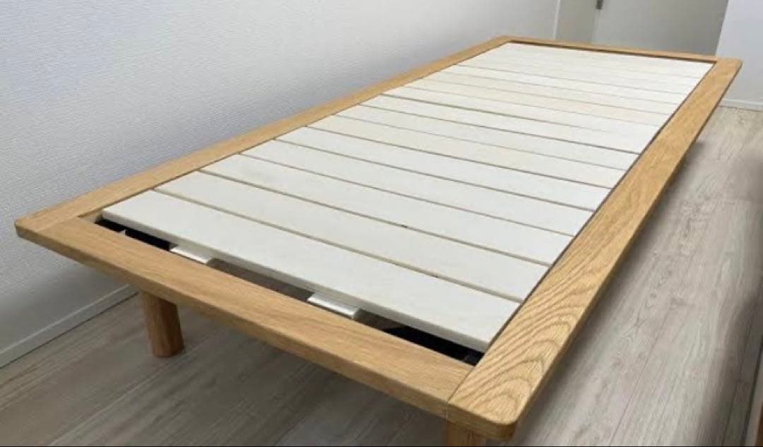 無印良品　木製ベッドフレーム　引き出し付　シングル