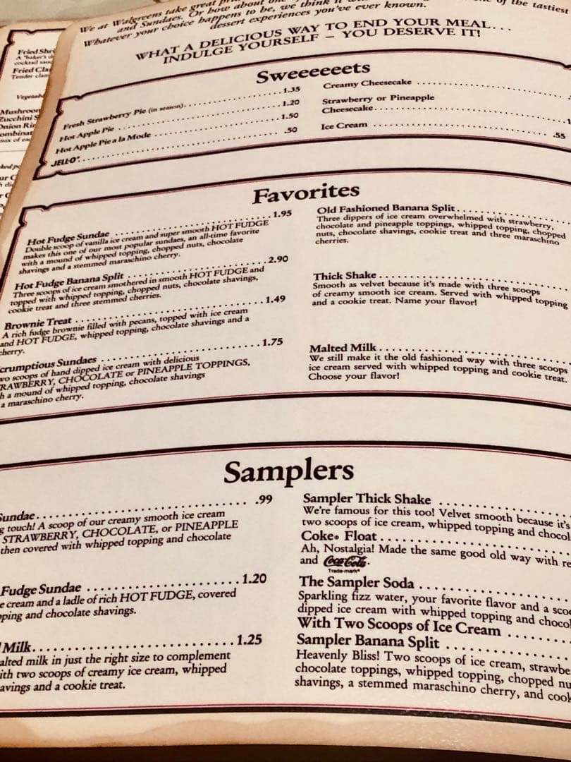 激レア！本物コカ・コーラ＊ダイナーレストランメニューWalgreen