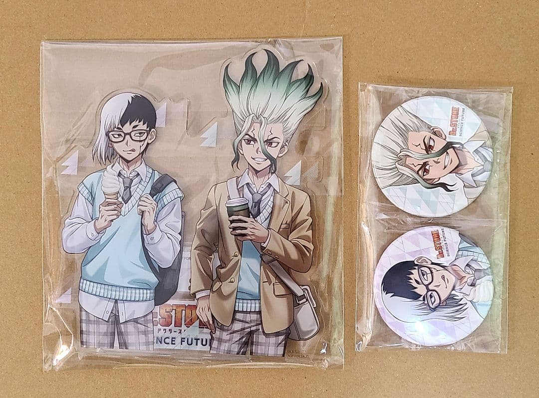 ドクスト4期DVDBOX2 特典アニメイト 千空　ゲン　アクスタ　缶バッジ Dr.STONE 石神千空あさぎりゲン アニメイト特典アクスタ缶バッジ