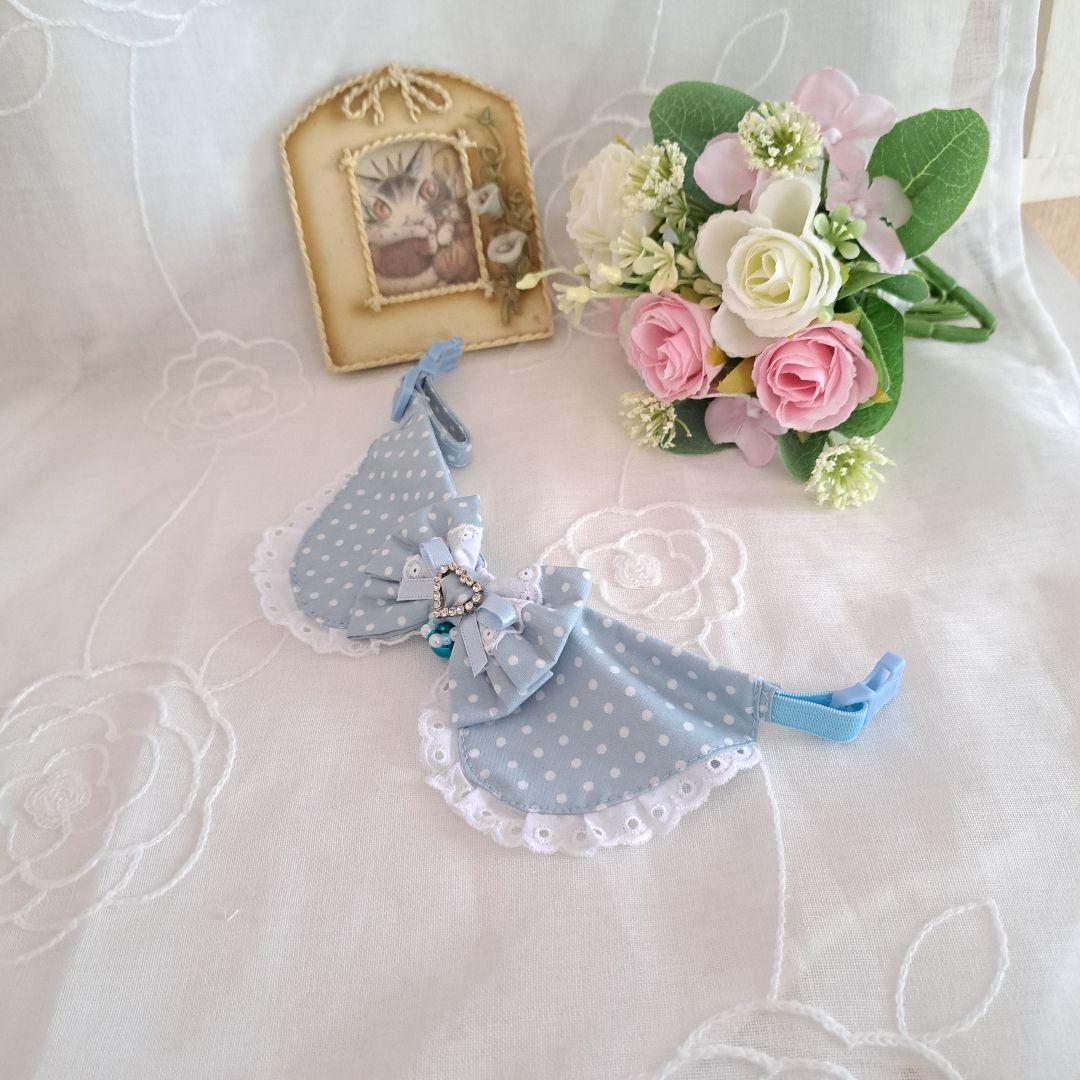 ブルードット、わんちゃん猫ちゃん用襟つき首輪