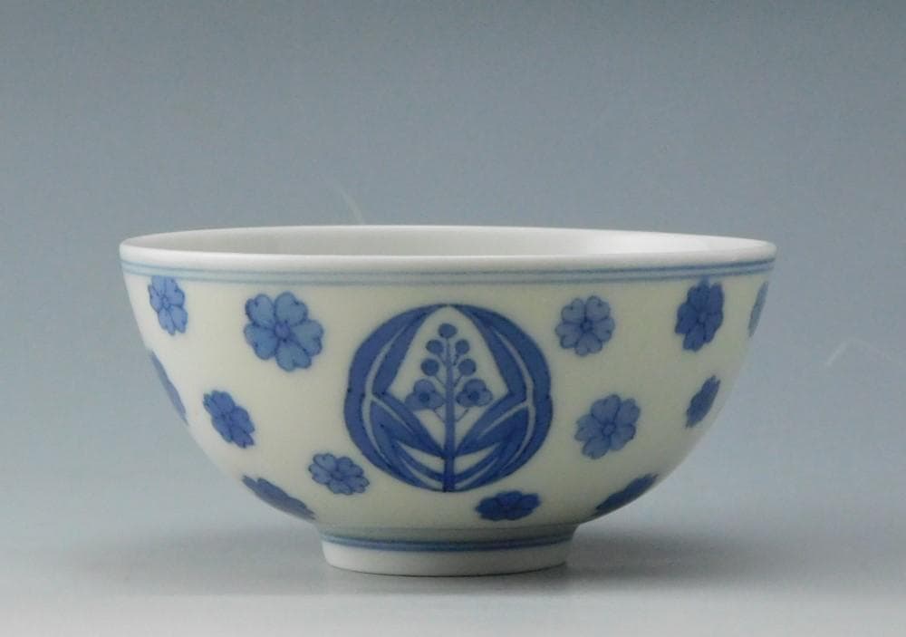 【鳳凰堂】『従三位殿拝領 澤瀉御紋染付御盃』『興丸殿拝領唐草御盃』 長州藩 毛利