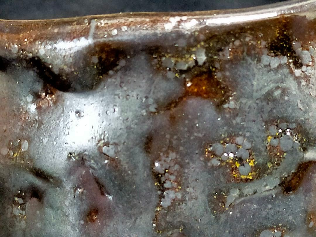 ♥美濃焼♥　織部黒　ぐい呑み　ぐい飲み　瀬戸黒　引出黒　骨董　古玩