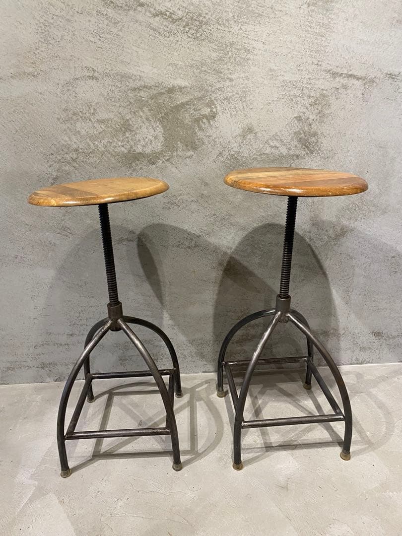 スツール 2脚セット　カウンターチェア　北欧インダストリアルデザイン