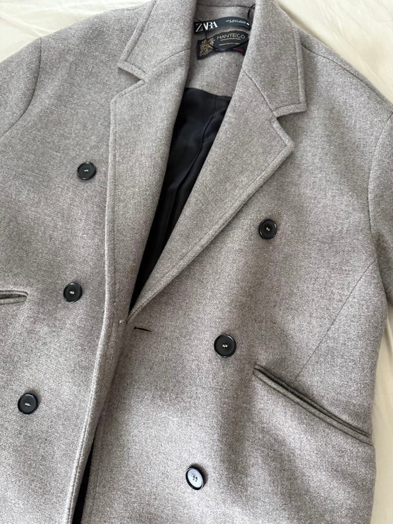ZARA MANTECO社 プレミアム ダブルチェスターコート S