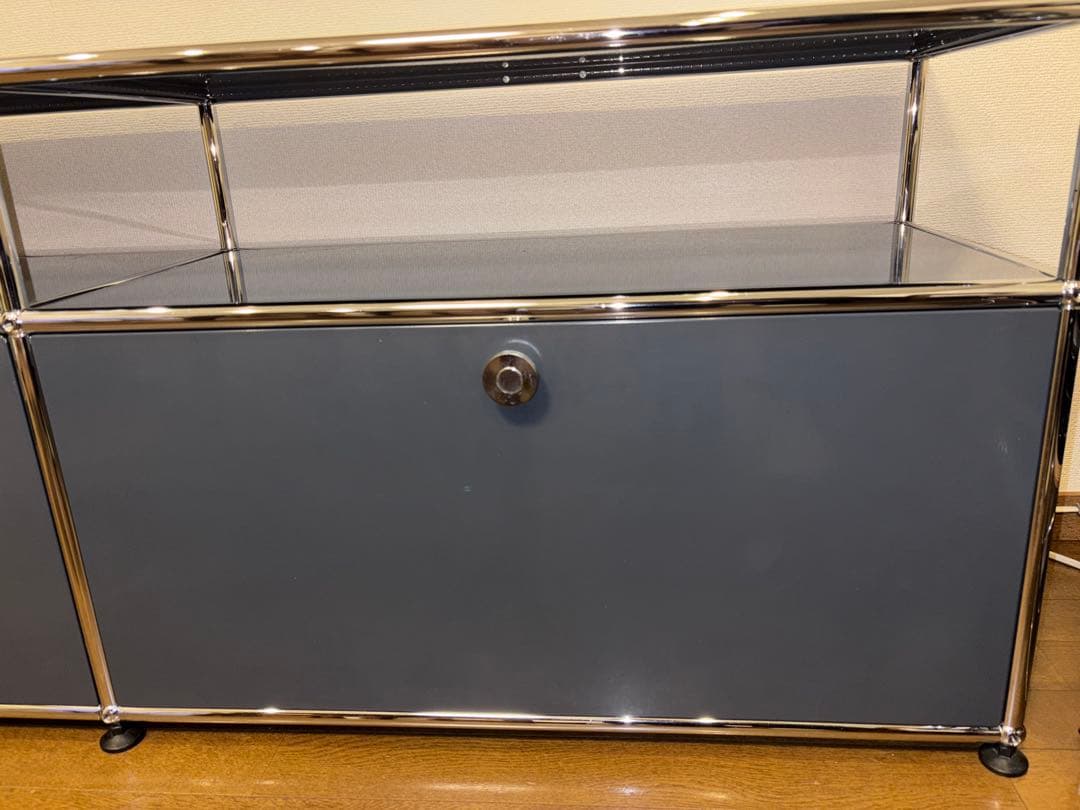 中古 USMハラー｜キャビネット テレビボード 2列2段 アントラサイト