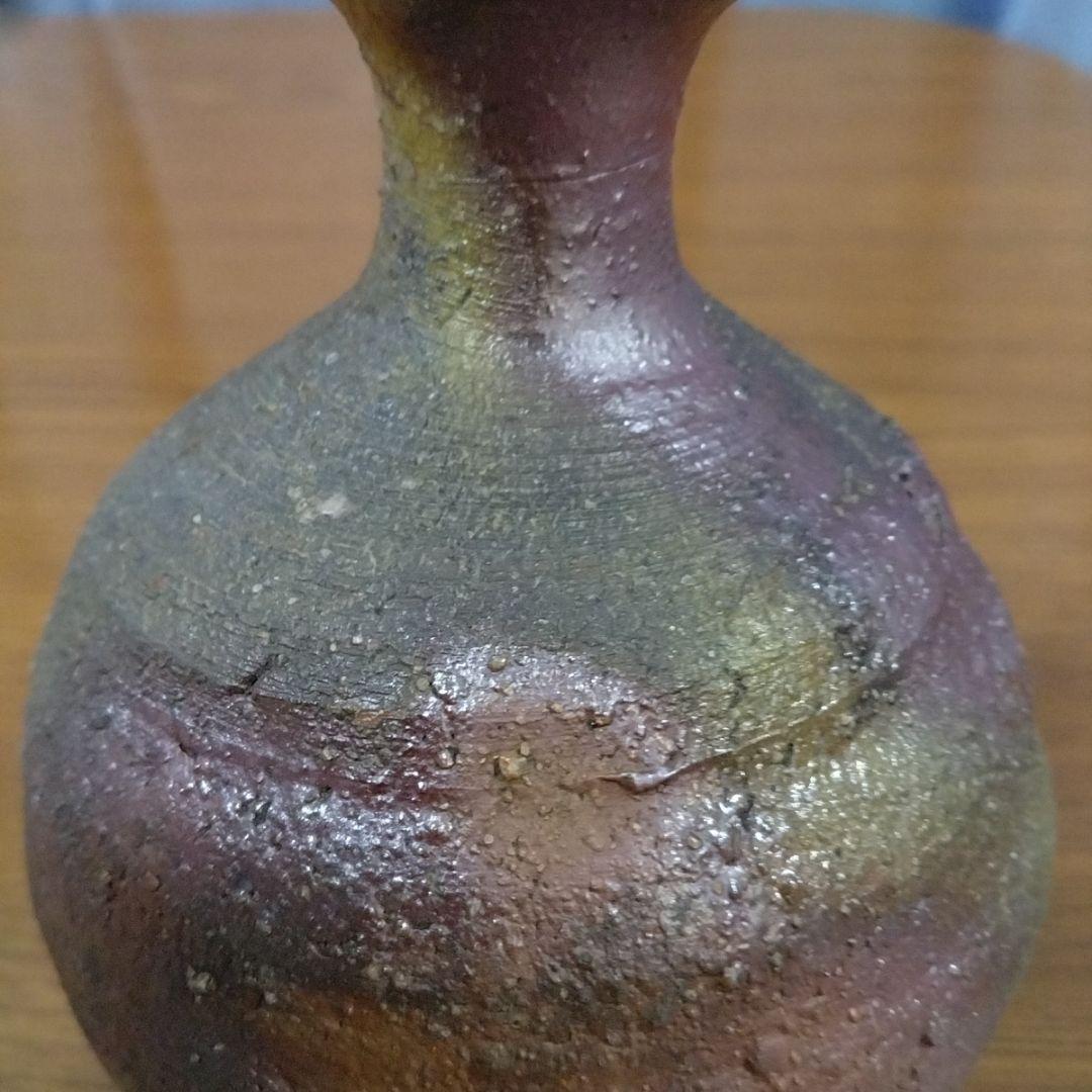 二代　井上　素三　作　常滑酒壷　徳利　明治　大正　名工