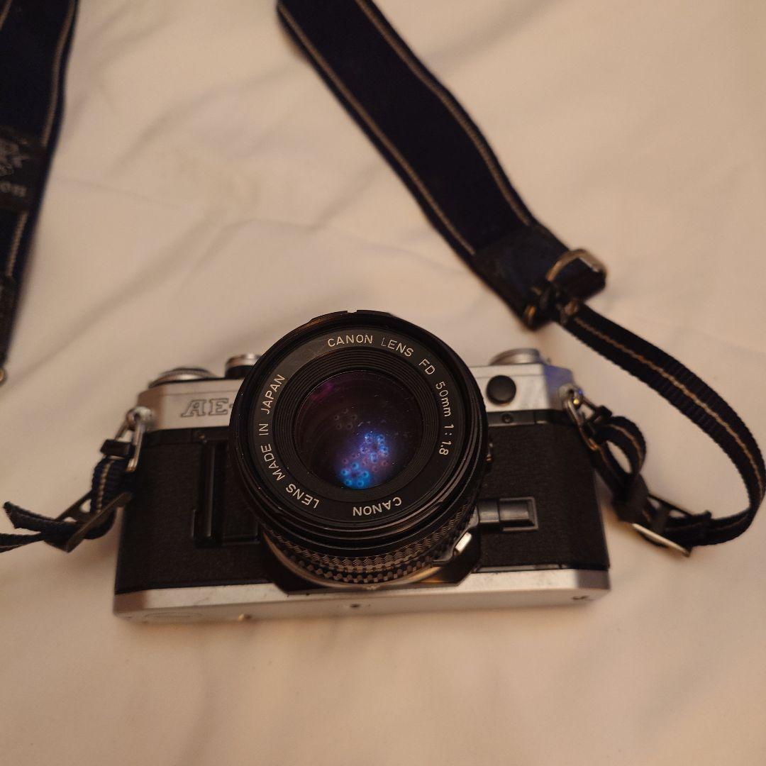 フィルムカメラ キャノン AE-1 ＆フラッシュ＆望遠レンズ アンティーク