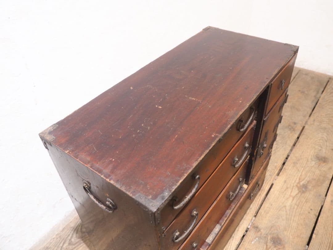 1256 アンティーク 小箪笥 棒タンス 収納棚 骨董 レトロ インテリア