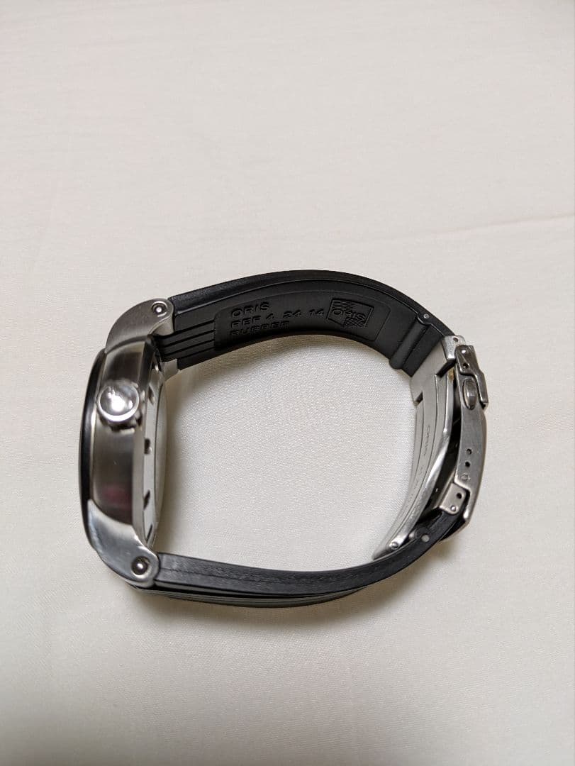 【再出品】ORIS 自動巻き ラバーベルト 黒文字盤