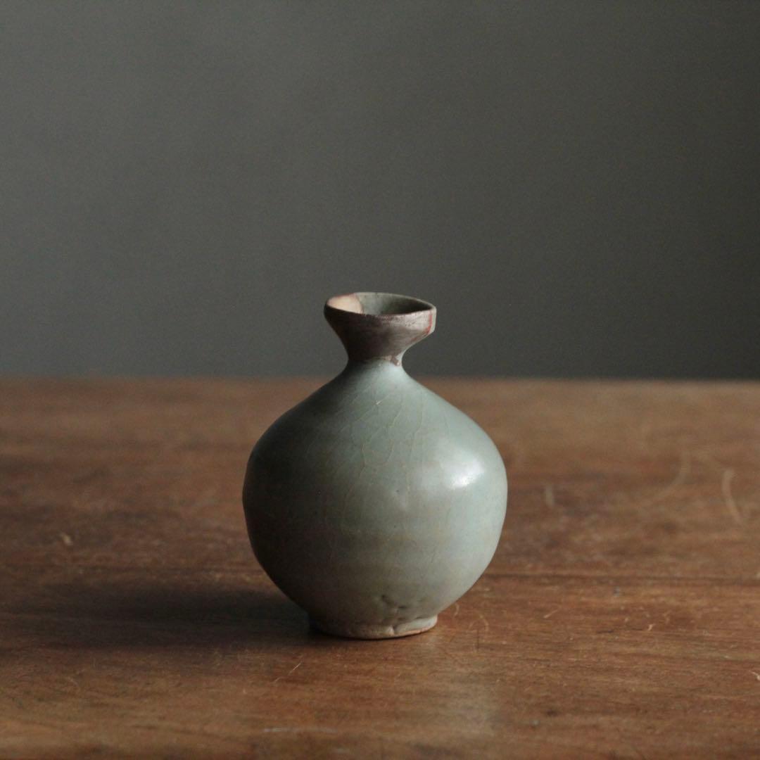 高麗青磁 丸形 徳利 朝鮮美術 古美術 古道具 アンティーク 酒器