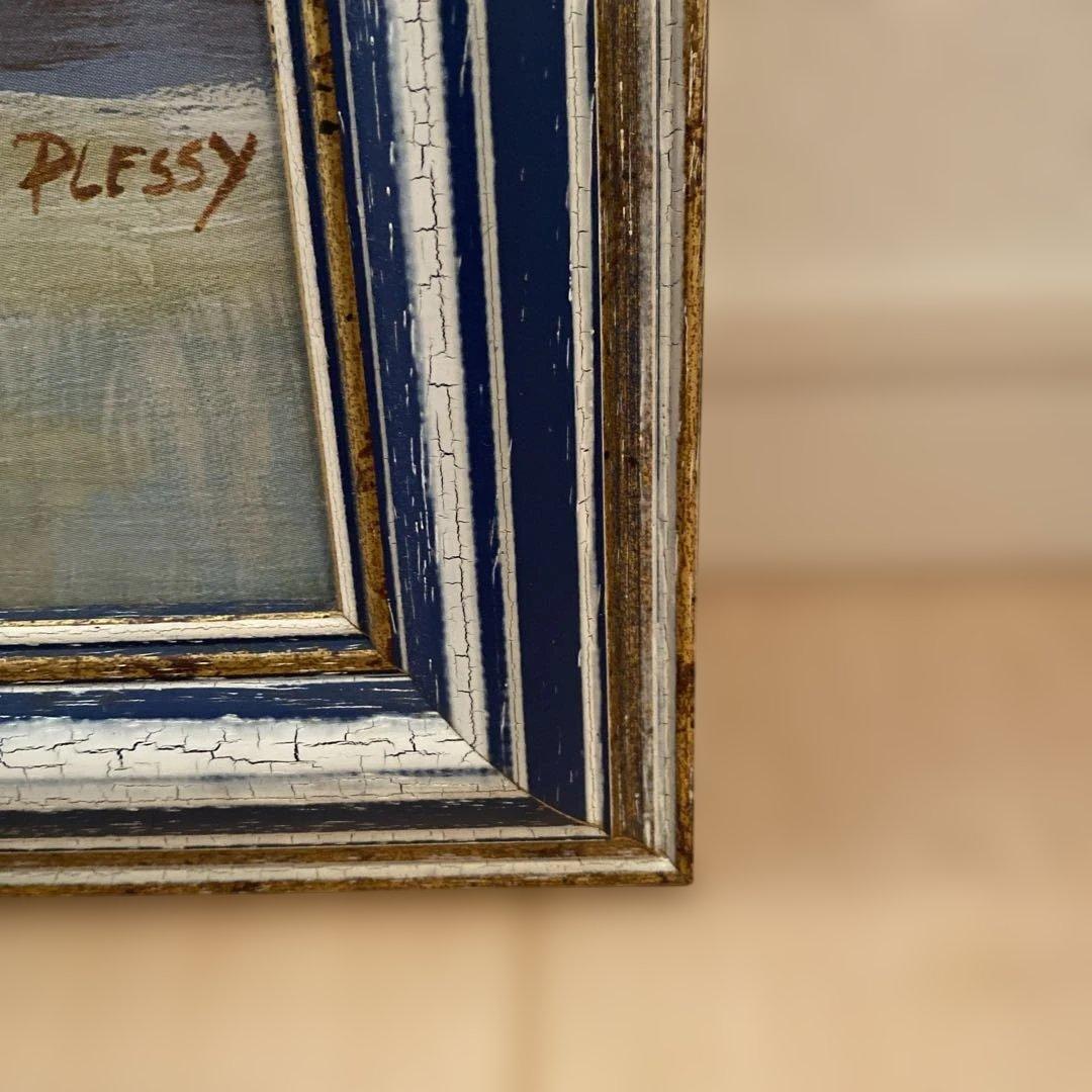 油絵 静物画 バラ 花瓶 フルーツ 60×80cm サイン入り 額縁付き - メルカリ