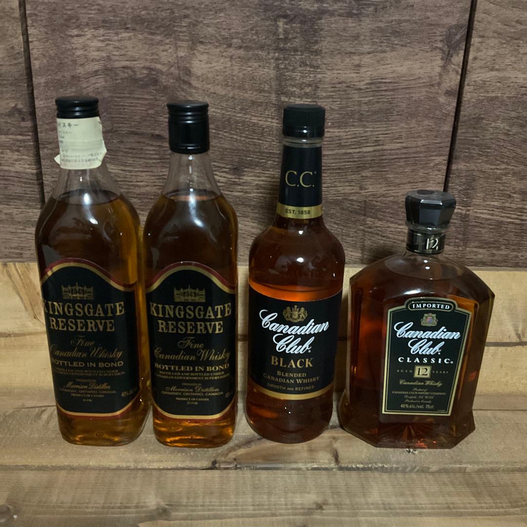 カナディアンウィスキー古酒４本　　　キングスゲート２本カナディアンクラブ２本 カナディアンウィスキー古酒4本 キングスゲート2本カナディアン