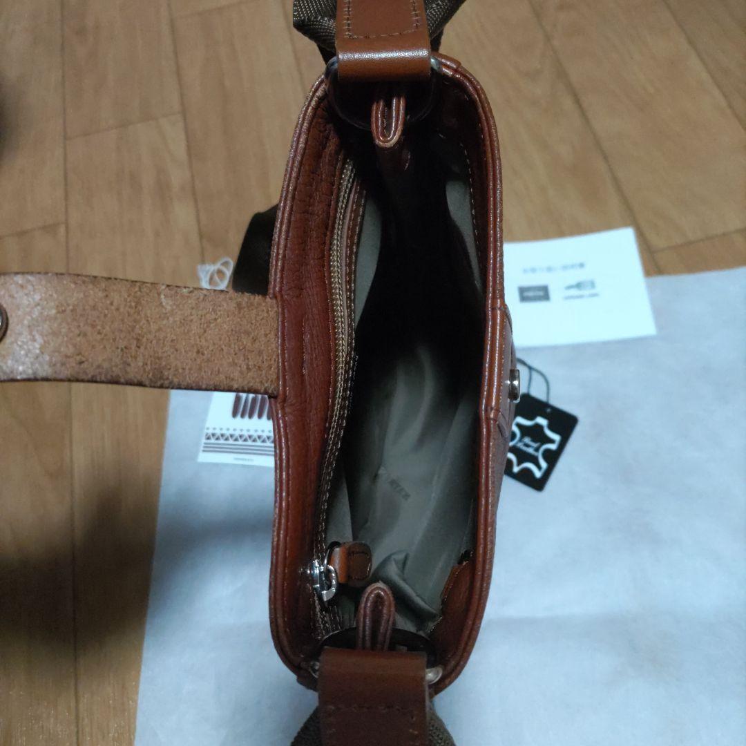 PORTER ブラウンレザー ショルダーバッグ