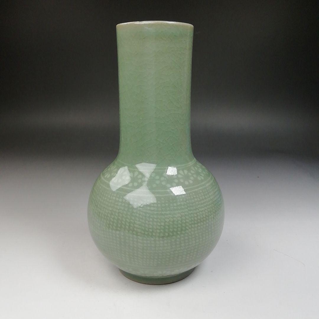 T969 皆具 『青磁 皆具』『釜谷陶房 申相浩 作』 共箱 茶道具