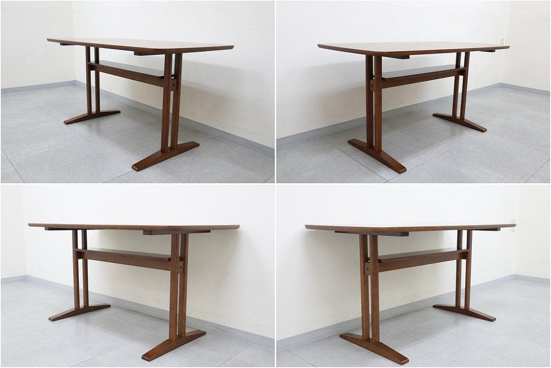 極美品 カリモク60 カフェテーブル1200 ウォールナット 机 テーブル