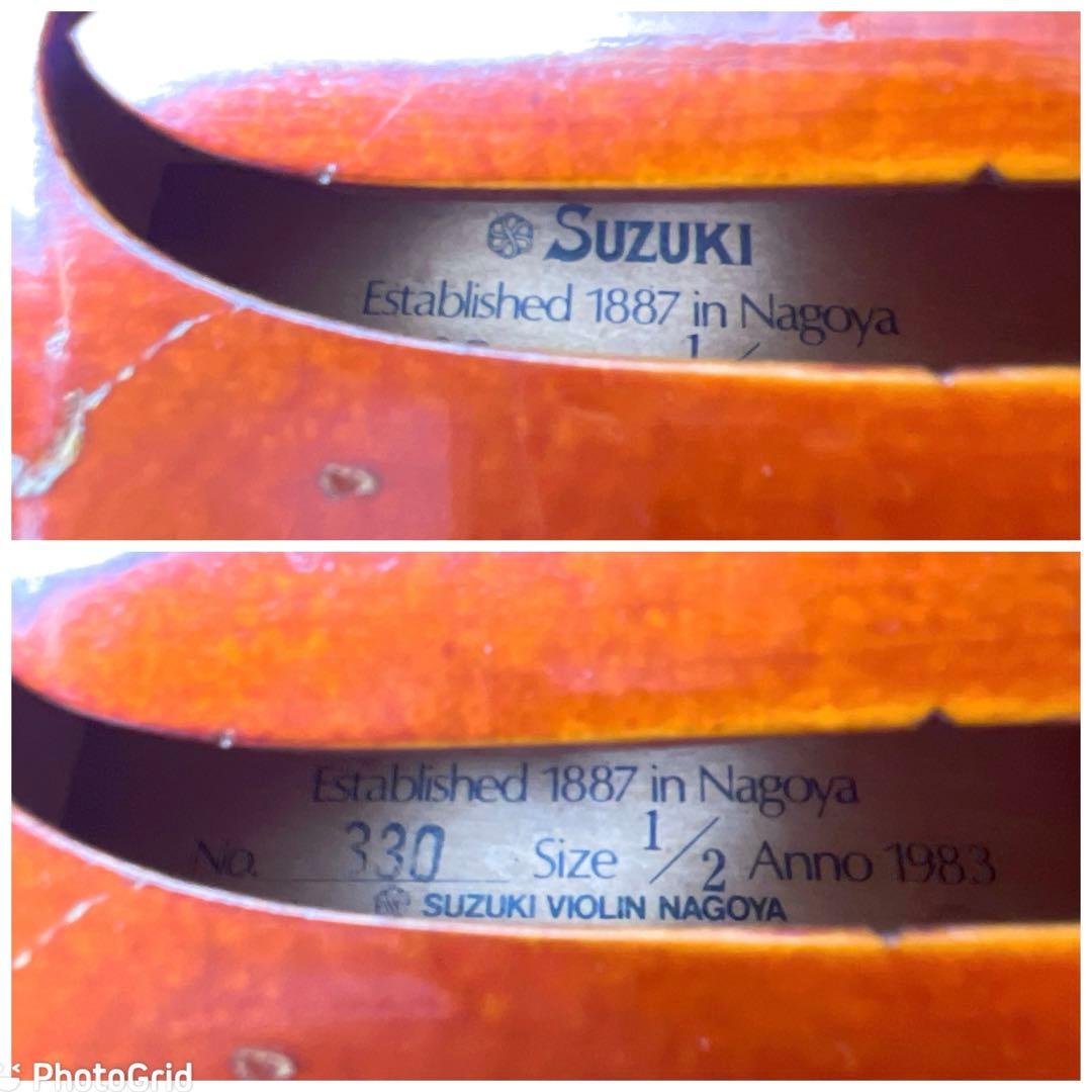 【限定１本】 SUZUKI バイオリン NO.330 1/2 Anno1983