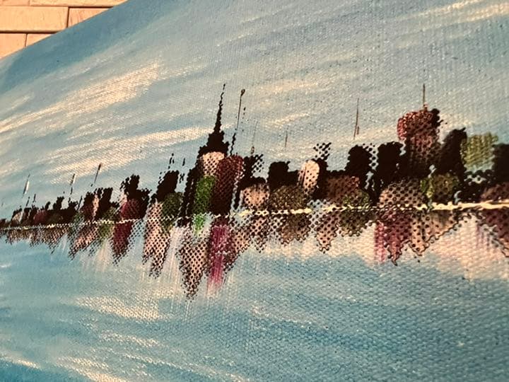 絵画② ニューヨーク　New York マンハッタン　風景画　油絵　2012