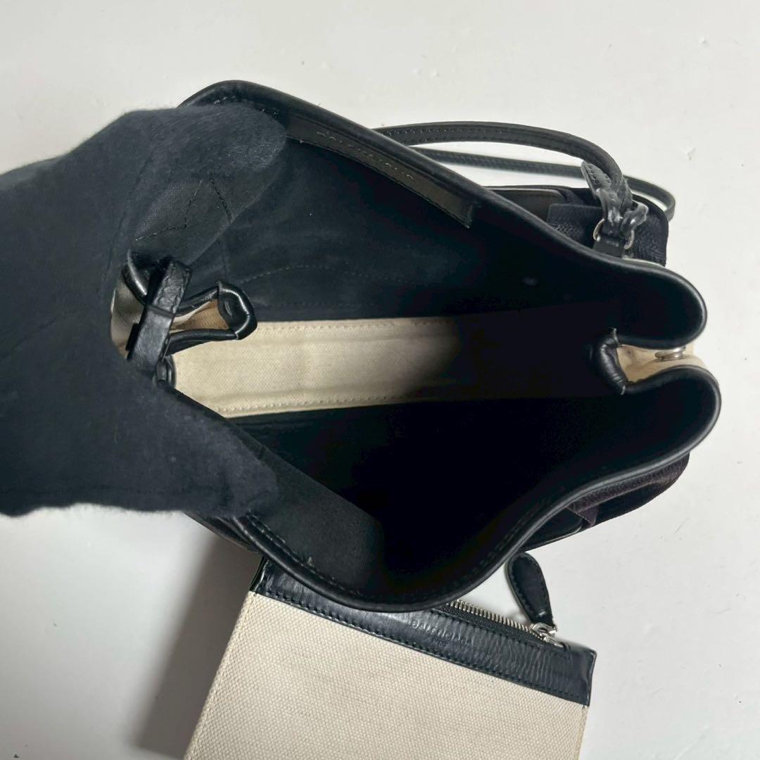 【美品✨】バレンシアガ ネイビーカバス XS 2way ハンドバッグ キャンバス
